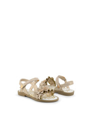 Beige Braun Leder Sandalen bequem