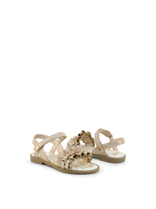 Beige Braun Leder Sandalen bequem