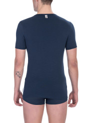 T-Shirts Elegant V-Neck T-Shirt in Blue 40,00 € 8056209810515 | Planet-Deluxe