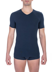 T-Shirts Elegant V-Neck T-Shirt in Blue 40,00 € 8056209810515 | Planet-Deluxe