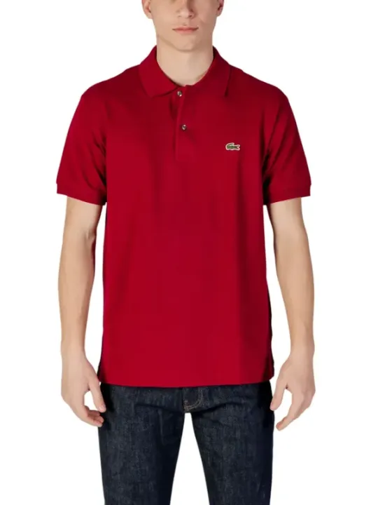 Lacoste rotes Baumwoll-Polohemd mit Logo