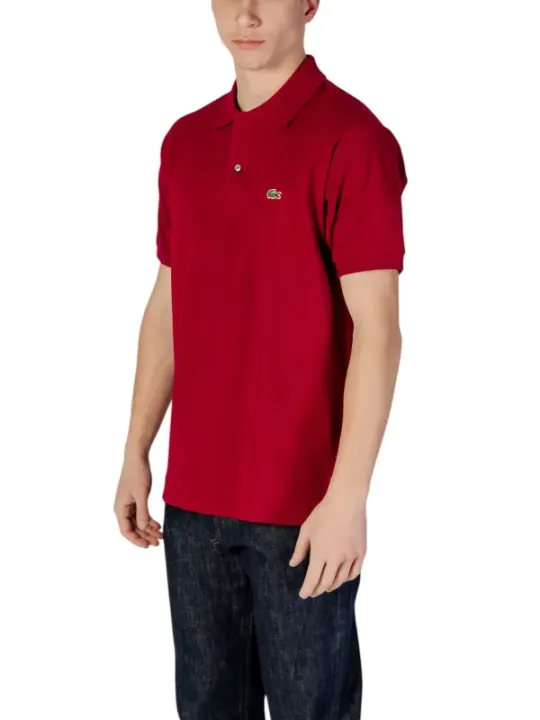 Rotes Lacoste Polohemd mit Logo