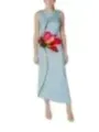 Blauer Ombre-Blumen-Maxi-Kleid Desigual