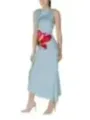Blumiges blaues Desigual Midikleid
