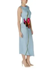 Blauer Desigual Sommerkleid mit Blumenprint