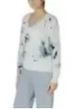Blumiger V-Ausschnitt Pullover Desigual