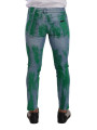 Jeans & Pants Chic Skinny Denim Jeans in Blue Green Wash 1.200,00 € 8054802808731 | Planet-Deluxe