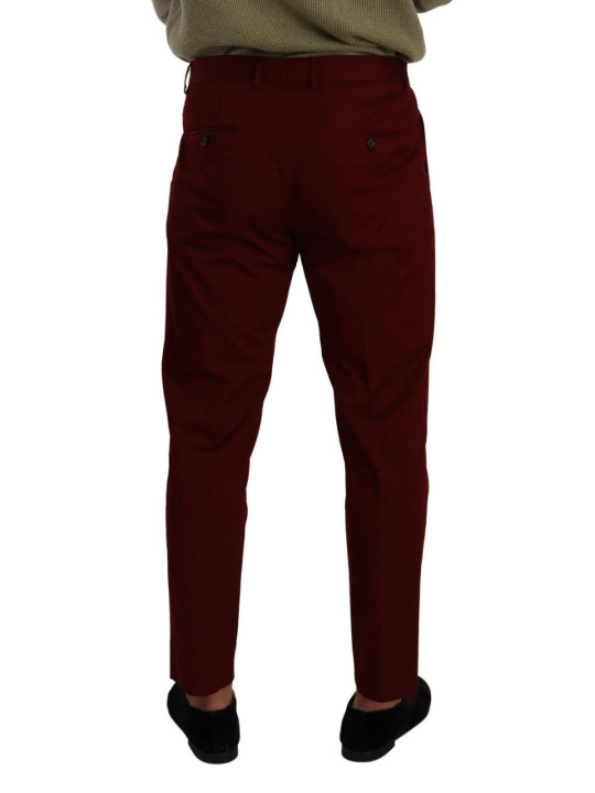 Jeans & Pants Elegant Dark Red Dress Chinos for Men 600,00 € 8054802905218 | Planet-Deluxe