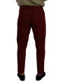 Jeans & Pants Elegant Dark Red Dress Chinos for Men 600,00 € 8054802905218 | Planet-Deluxe