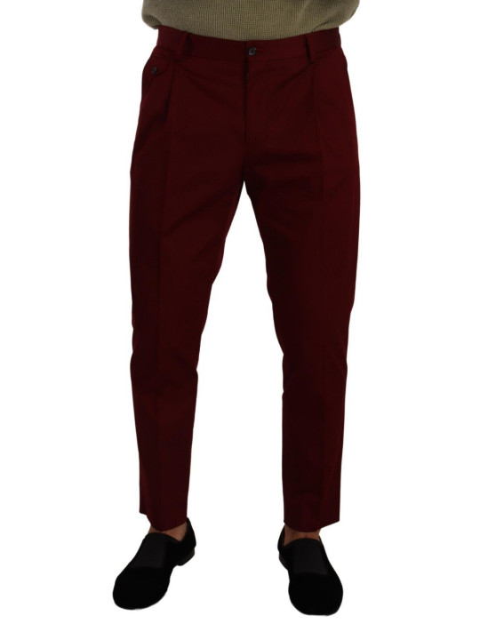 Jeans & Pants Elegant Dark Red Dress Chinos for Men 600,00 € 8054802905218 | Planet-Deluxe