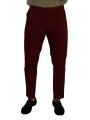 Jeans & Pants Elegant Dark Red Dress Chinos for Men 600,00 € 8054802905218 | Planet-Deluxe
