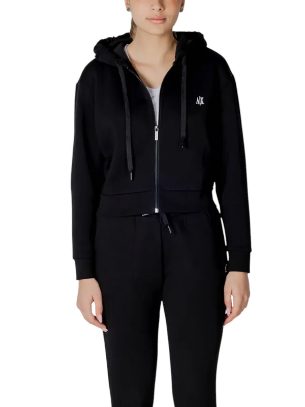 Schwarzes Armani Exchange Hoodie-Outfit Schwarzes Armani Exchange Hoodie-Outfit