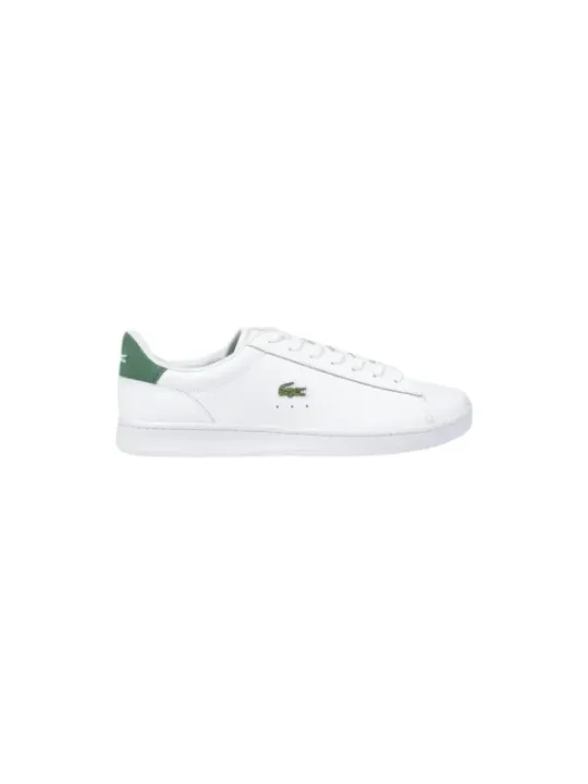 Weißer Lacoste-Sneaker mit Krokodil.