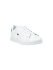 Weißer Lacoste-Sneaker mit Krokodil