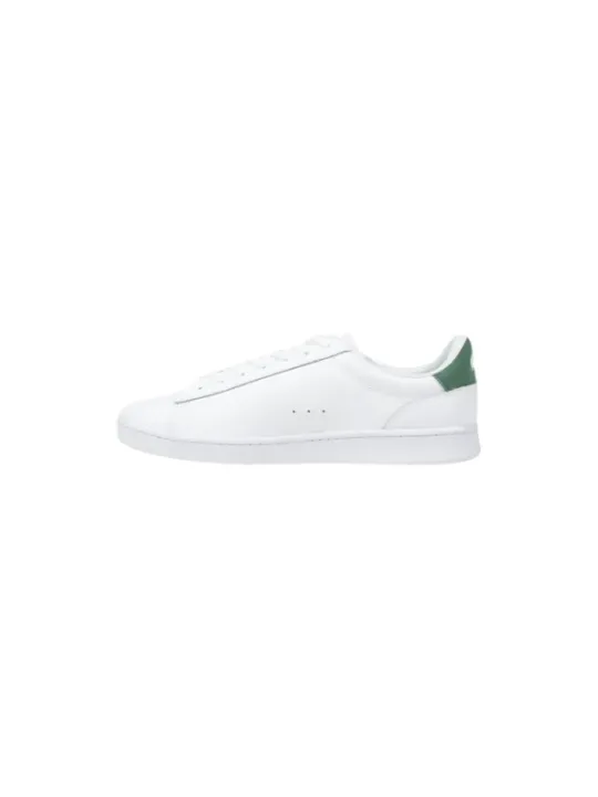 Weiße Lacoste Leder-Sneakers niedrig geschnitten