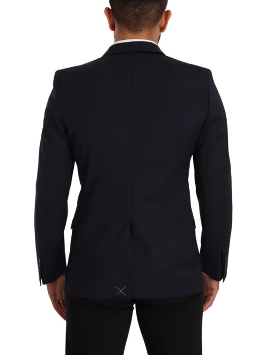 Blazers Sleek Navy Martini Slim Fit Wool Blazer 2.500,00 € 8052145575143 | Planet-Deluxe