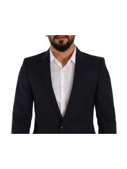 Blazers Sleek Navy Martini Slim Fit Wool Blazer 2.500,00 € 8052145575143 | Planet-Deluxe