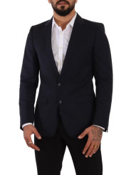 Blazers Sleek Navy Martini Slim Fit Wool Blazer 2.500,00 € 8052145575143 | Planet-Deluxe