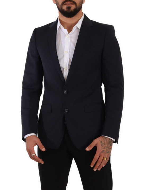 Blazers Sleek Navy Martini Slim Fit Wool Blazer 2.500,00 € 8052145575143 | Planet-Deluxe