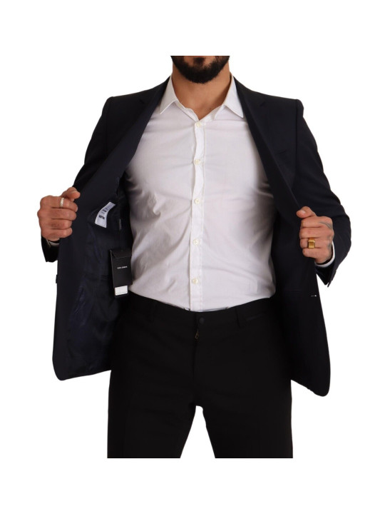 Blazers Sleek Navy Martini Slim Fit Wool Blazer 2.500,00 € 8052145575143 | Planet-Deluxe