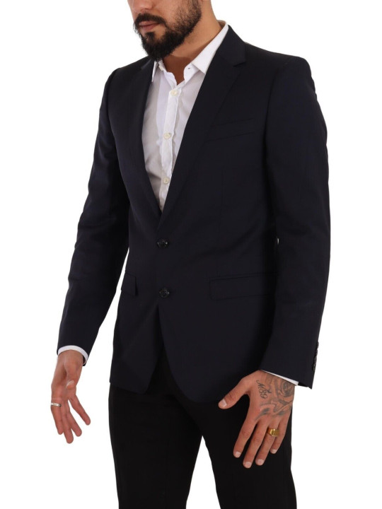 Blazers Sleek Navy Martini Slim Fit Wool Blazer 2.500,00 € 8052145575143 | Planet-Deluxe