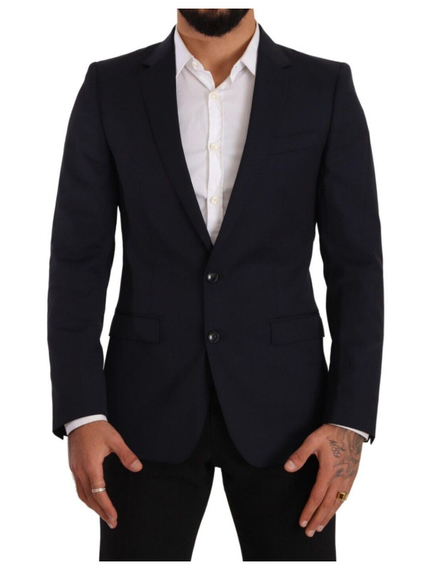 Blazers Sleek Navy Martini Slim Fit Wool Blazer 2.500,00 € 8052145575143 | Planet-Deluxe