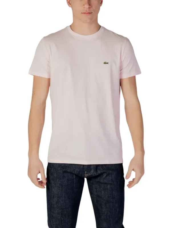 Rosa Lacoste Baumwoll-Pullover-T-Shirt Rosa Lacoste Baumwoll-Pullover-T-Shirt