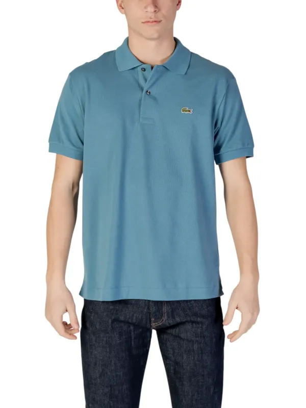 Blaues Lacoste Polohemd mit Krokodil Blaues Lacoste Polohemd mit Krokodil