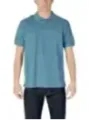 Blaues Lacoste Polohemd mit Krokodil