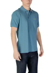 Blaues Lacoste Polohemd mit Krokodil