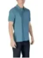 Blaues Lacoste Polohemd mit Krokodil