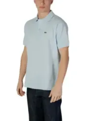 Blaues Lacoste Polohemd mit Krokodil