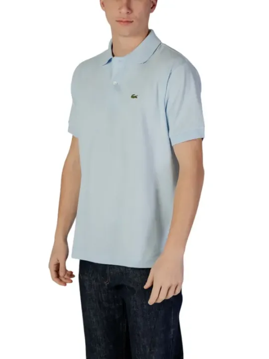 Blaues Lacoste Polohemd mit Krokodil