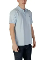 Hellblaues Lacoste Polohemd aus Baumwolle