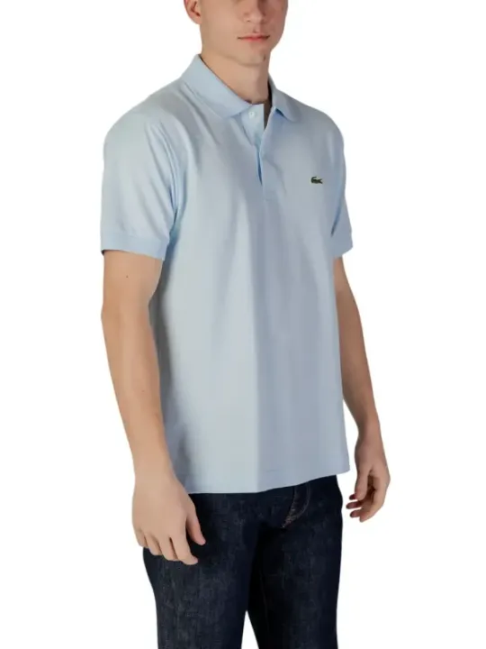 Hellblaues Lacoste Polohemd aus Baumwolle
