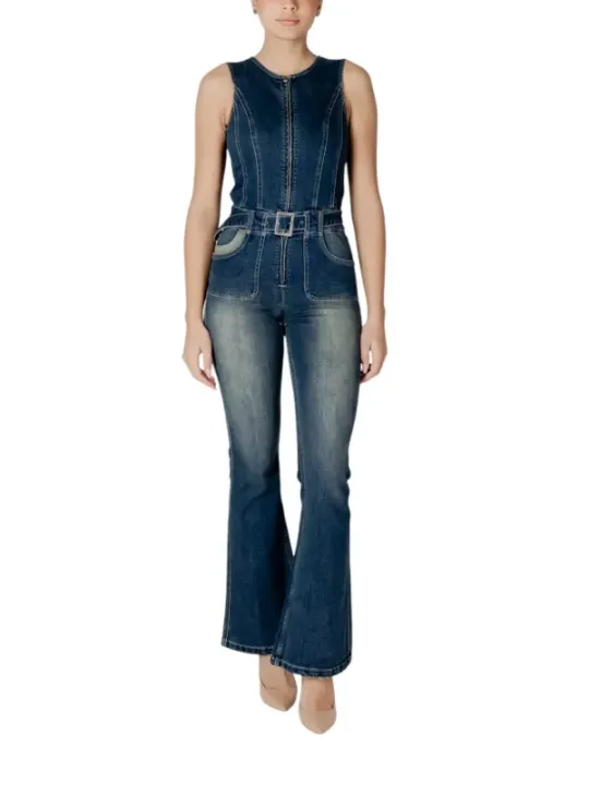 Desigual Denim-Overall mit weitem Bein