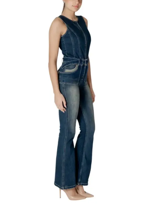 Desigual Jeans Latzhose mit Gürtel