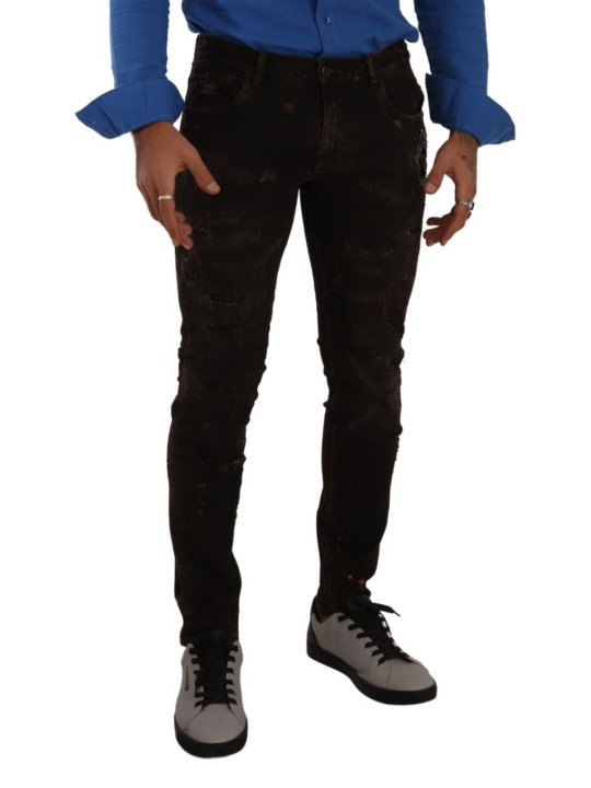 Jeans & Pants Svelte Distressed Denim Elegance 1.300,00 € 8050246186978 | Planet-Deluxe