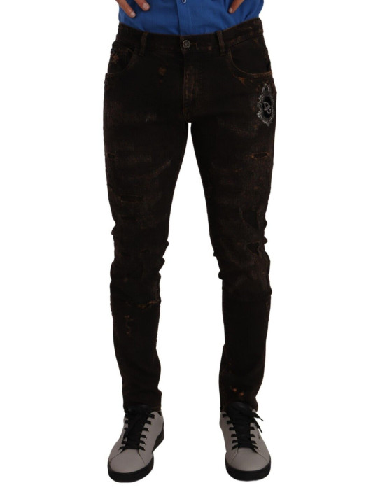 Jeans & Pants Svelte Distressed Denim Elegance 1.300,00 € 8050246186978 | Planet-Deluxe