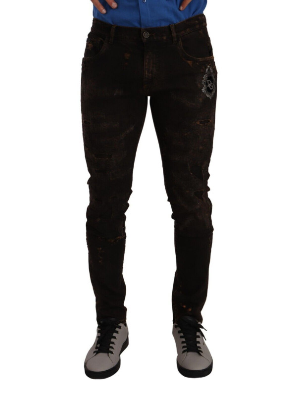 Jeans & Pants Svelte Distressed Denim Elegance 1.300,00 € 8050246186978 | Planet-Deluxe