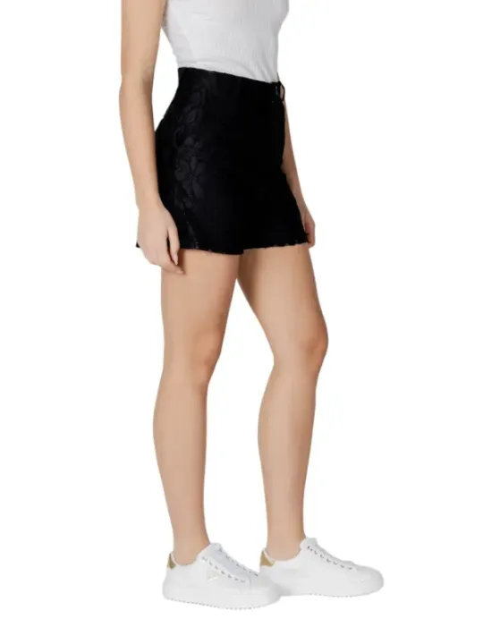 Schwarze Desigual High-Waist-Shorts