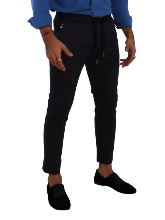 Jeans & Pants Elegant Dark Blue Skinny Jogging Pants 800,00 € 8057155377015 | Planet-Deluxe