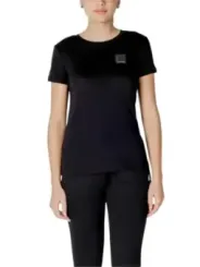 Schwarzes Armani Exchange Baumwoll-T-Shirt