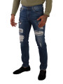 Jeans & Pants Elegant Distressed Slim Fit Denim Jeans 1.000,00 € 8054802885312 | Planet-Deluxe