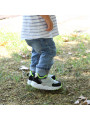 Weiße Shone Sneakers mit grauen Streifen