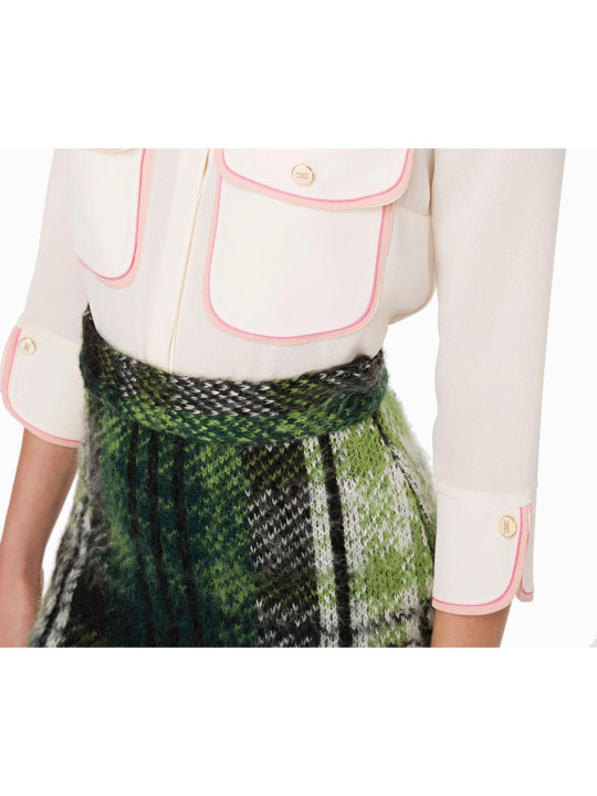 Skirts Chic Tartan Knit Skirt in Lush Green 280,00 € 8050246661529 | Planet-Deluxe