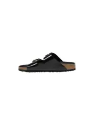 Schwarze Birkenstock Pantoletten mit Riemen