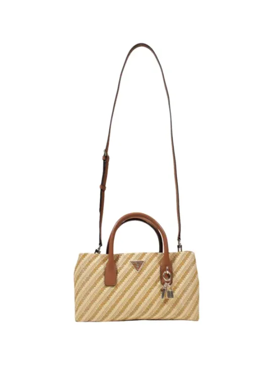 Gestreifte Guess Handtasche aus Bast