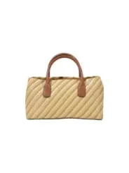 Stroh- und Stoffhandtasche von Guess