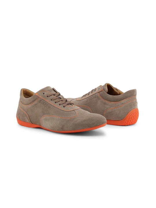 Taupe braune Sparco Rennschuhe aus Leder